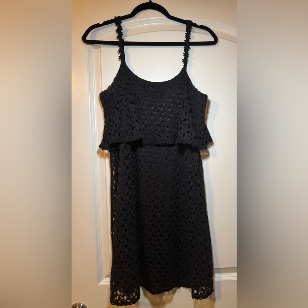 Ya Los Angeles Black Lace Mini Dress